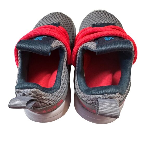 Adidas Kids Sneakers Size 4K Gray Mesh With Red‎ Laces - Picture 5 of 7